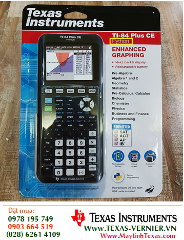 Texas Instruments Ti-84Plus CE PYTHON, Máy tính khoa học Lập trình Vẽ Đồ Thị Texas Instruments Ti-84Plus CE PYTHON /MẪU MỚI-CÓ SẲN